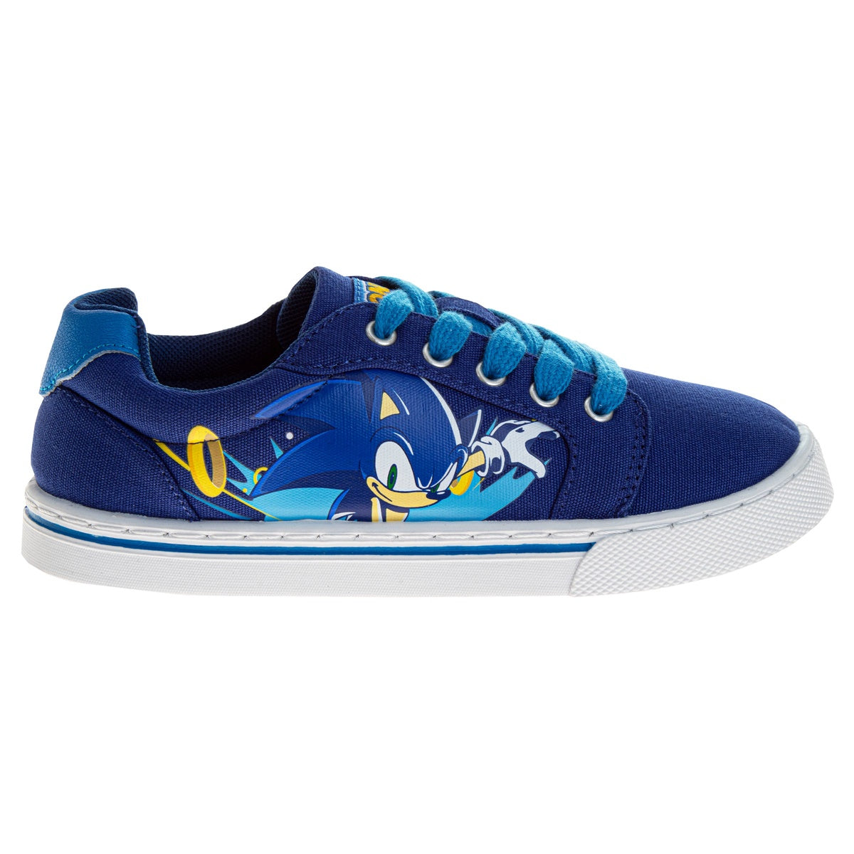  Josmo Sonic the Hedgehog Boys' Lace Up Low-Top Vintage Casual Canvas Sneakers - 12 - Bonton