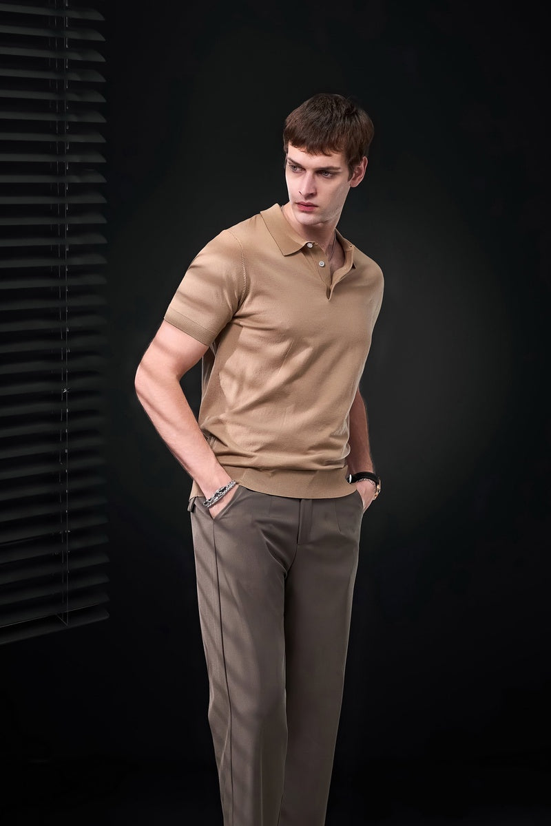  Barocco Kingsley Side-Tab Trousers BROWN - BROWN - Bonton