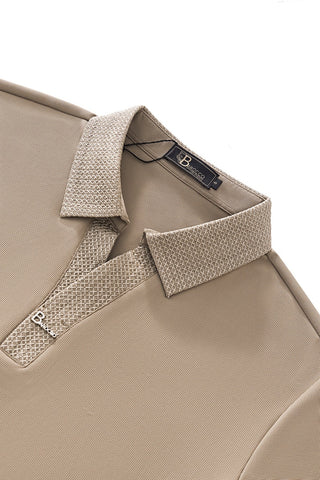 Stride Contrast Collar Polo KHAKI