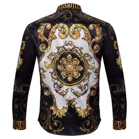 Rich Life Rhinestone Shirt BLACK