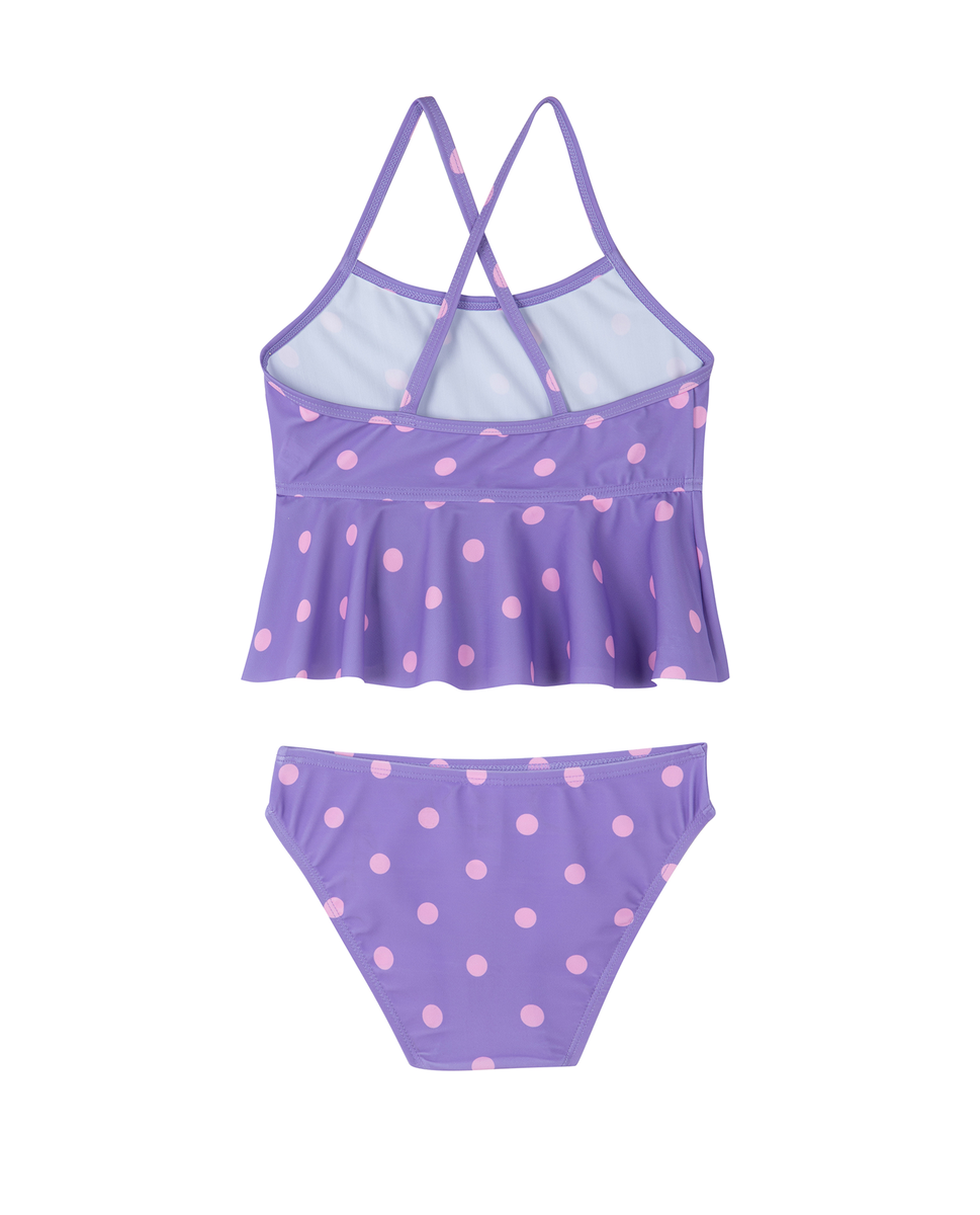  Gottex Kids Dot Dot Dot  Scoop Neck Ruffle Swim Set - Purple - Bonton