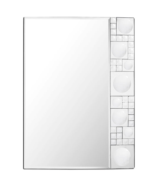 Bubbles Geometric Beveled Accent Mirror