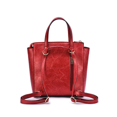 Shia 3D Embossed Floral Convertible Shoulder Bag/Backpack
