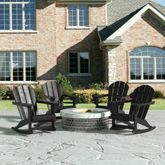 Outdoor Rocking Poly Adirondack Chair, Set of 4