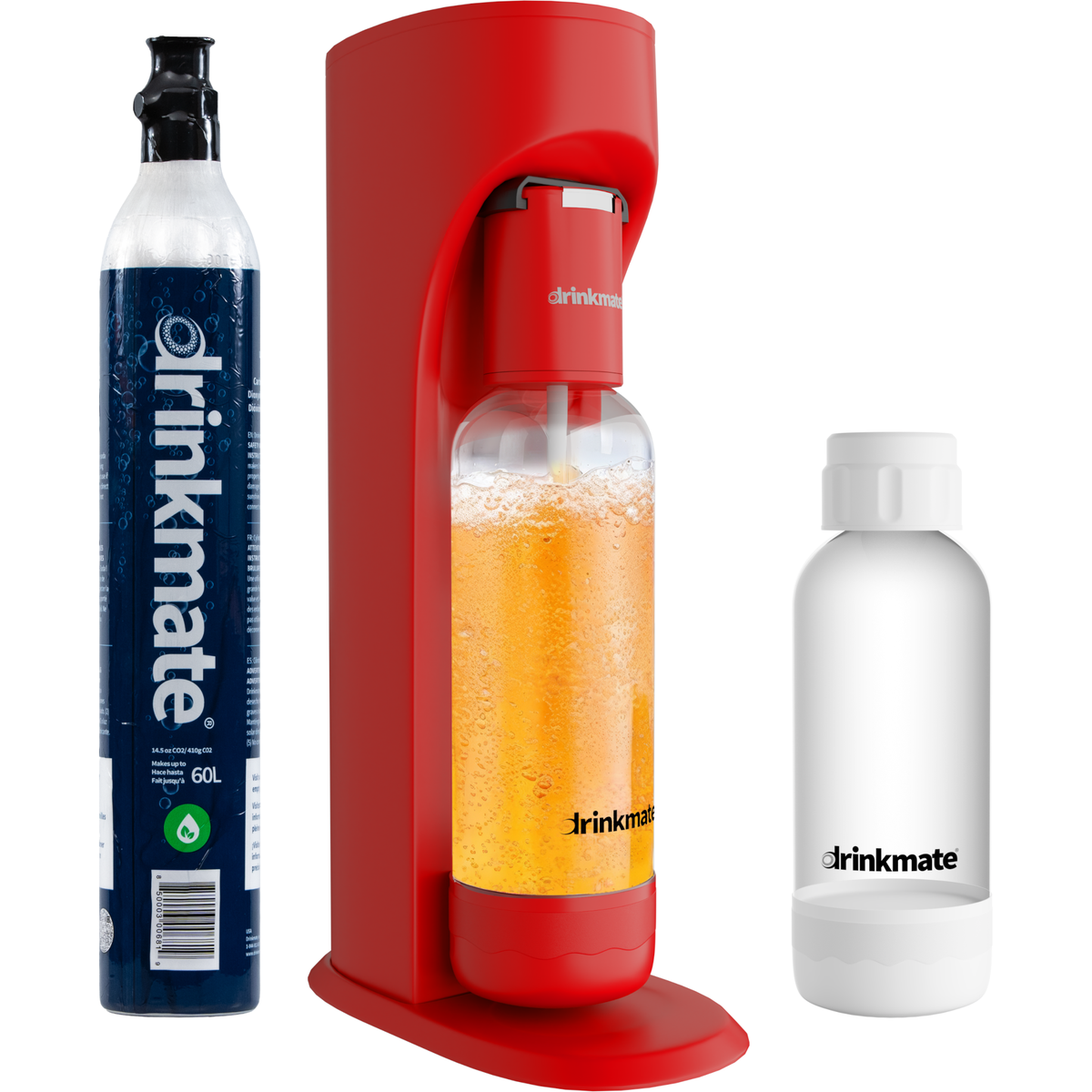  Drinkmate OmniFizz Special Bundle, Sparkling Water and Soda Maker - Royal Red - Bonton