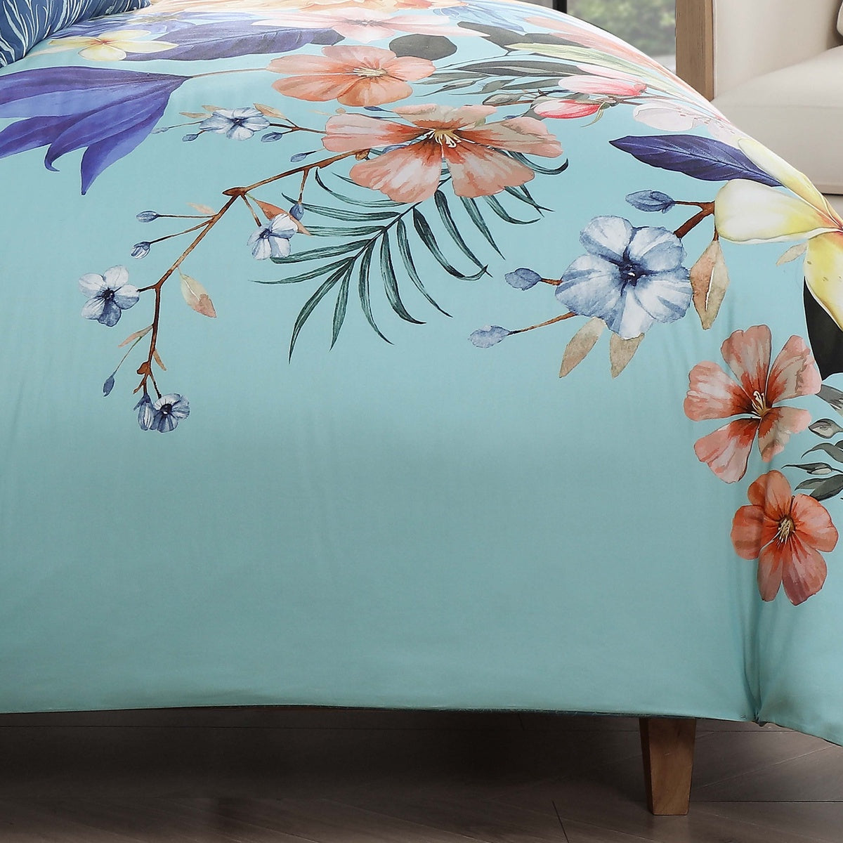  Bebejan Bebejan Turquoise Reverie 5 Piece Reversible Comforter Set - QUEEN - Bonton