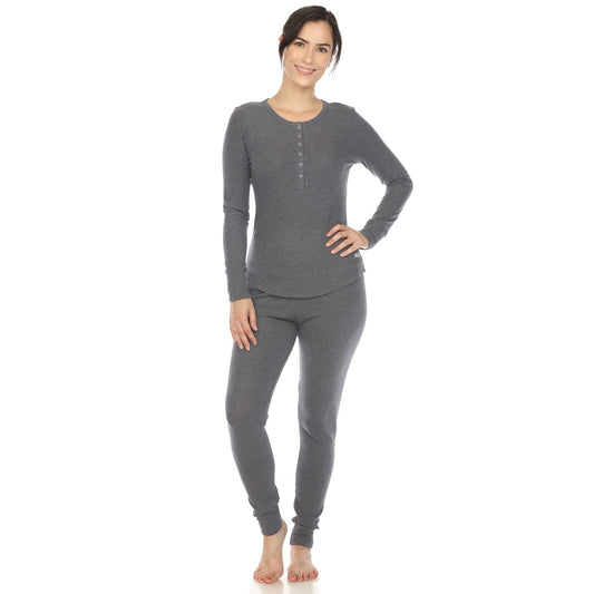 Women's Waffle Pajama Set