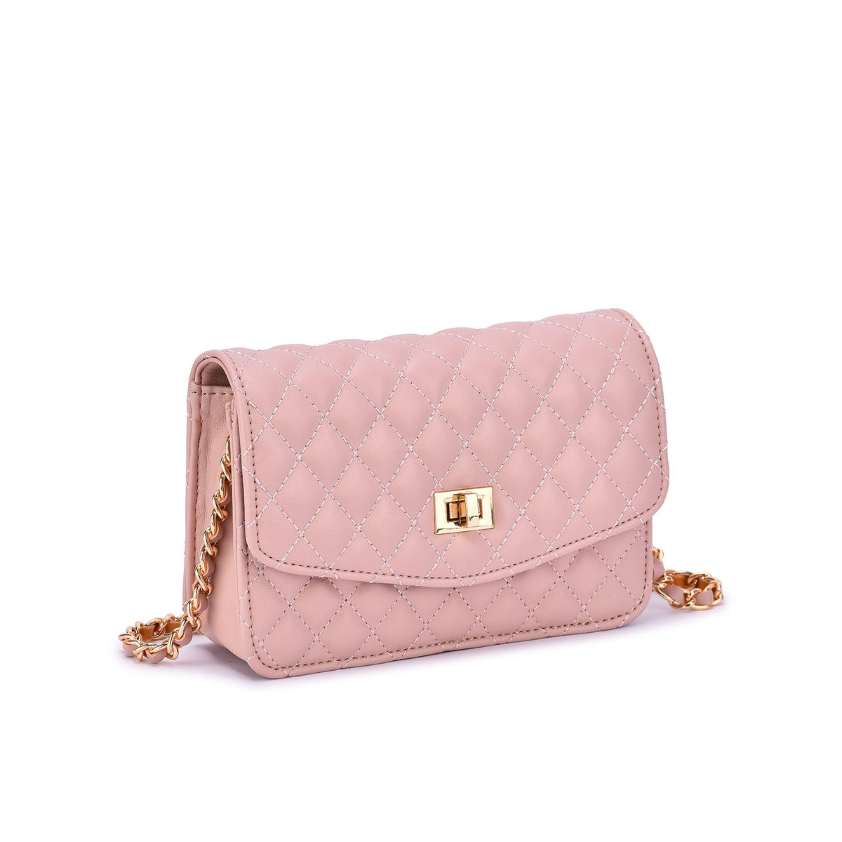  Mellow World Amanda Quilted Crossbody Clutch - White - Bonton