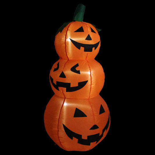 LED Lighted Inflatable Jack-O-Lantern Trio Halloween Outdoor Decoration - 3.5'