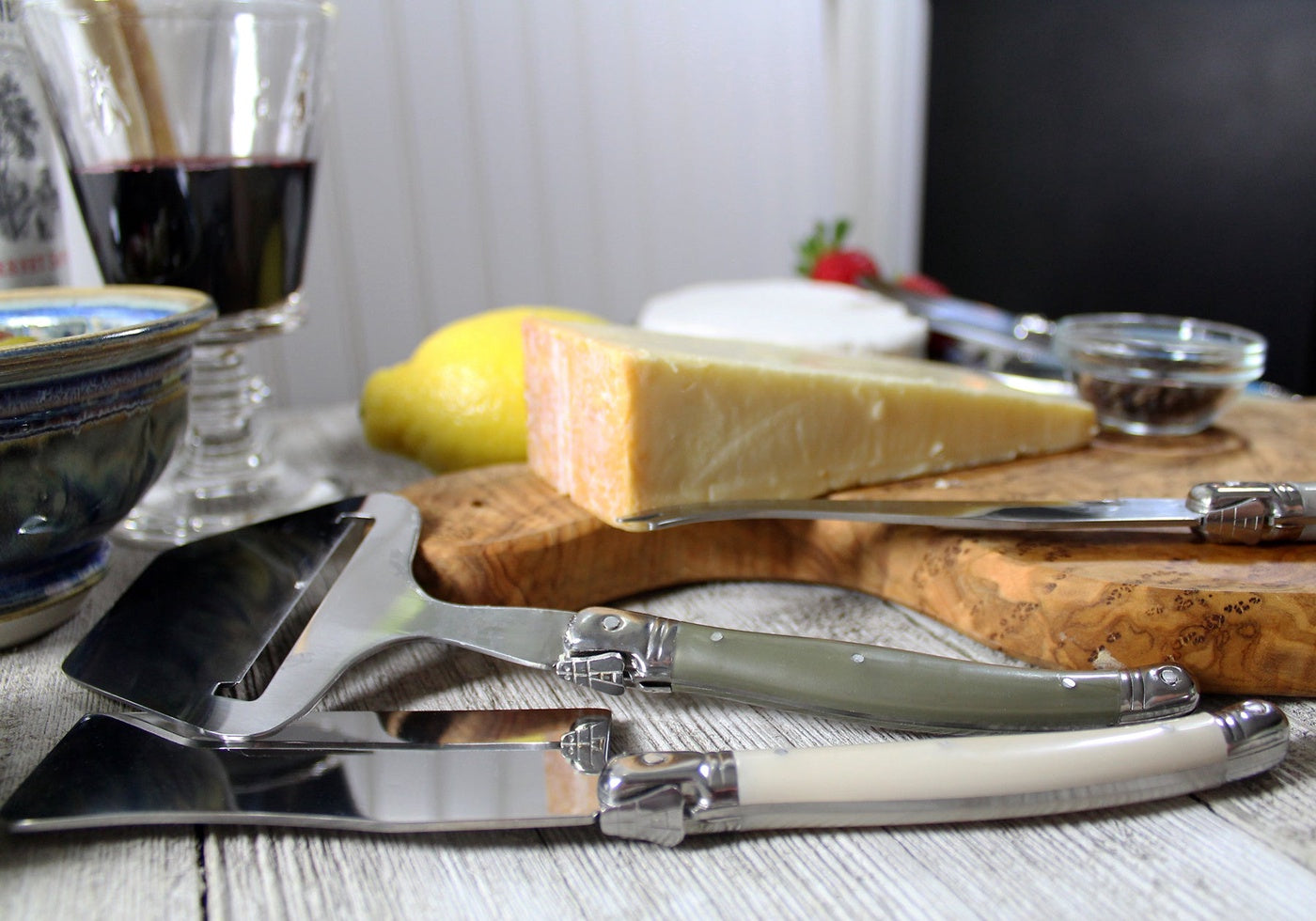  French Home 5 Piece Laguiole Mist Cheese Knife and Fork and Slicer Set - Default Title - Bonton