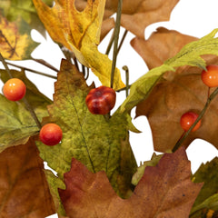 5' X 8" Maple Leaves and Berries Artificial Fall Harvest Garland  Unlit