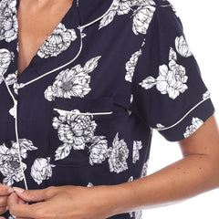 Women's Short Sleeve Floral Pajama Set