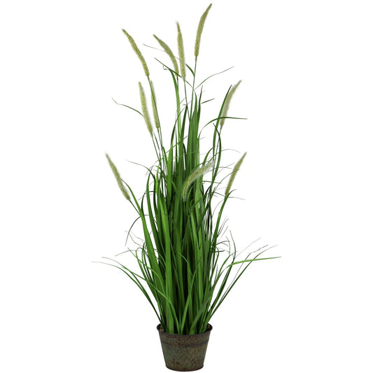 36" Potted Green Artificial Onion Grass Plant