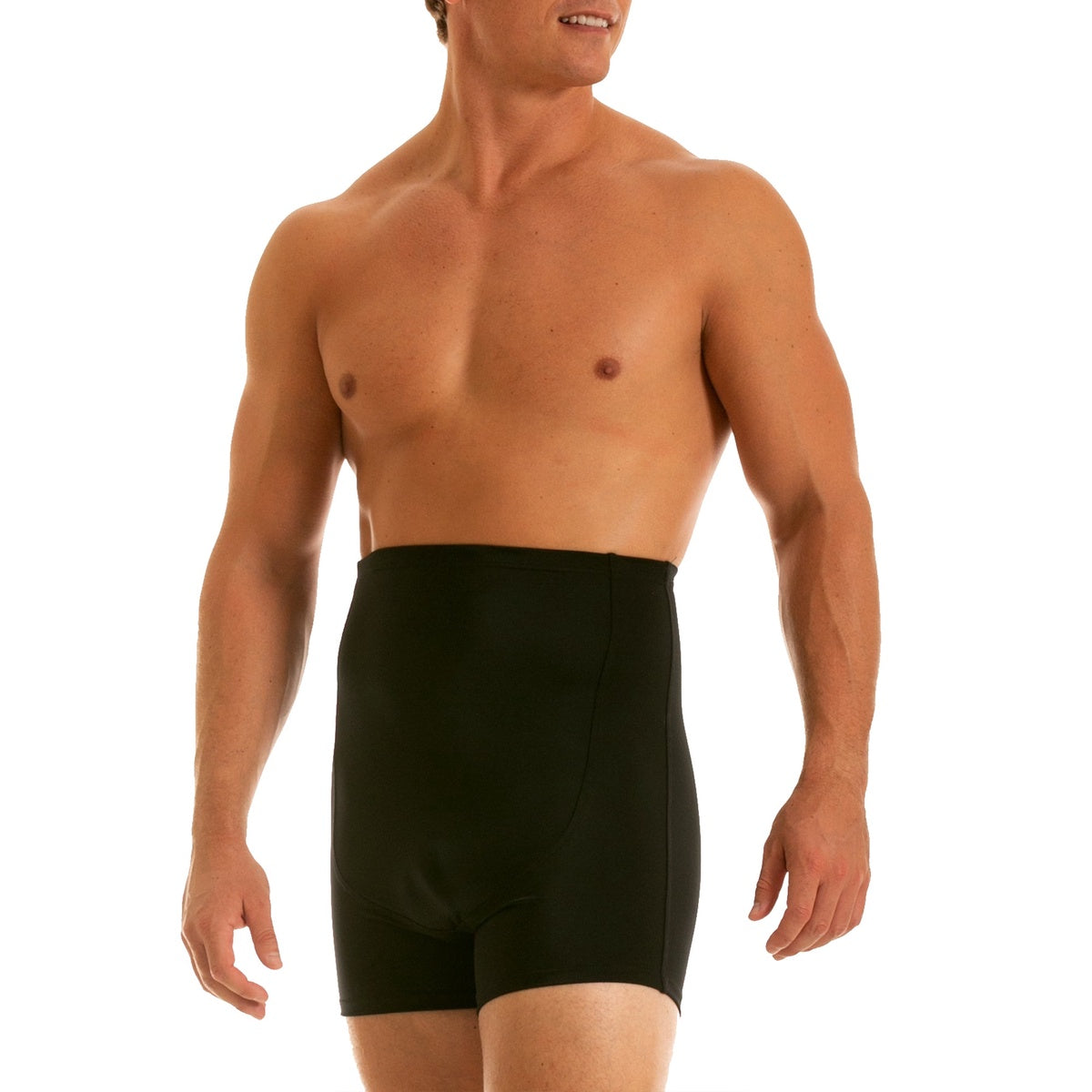 InstantFigure Insta Slim Compression Mid Waist Slimming Boxer Short MS2213 - Black - Bonton