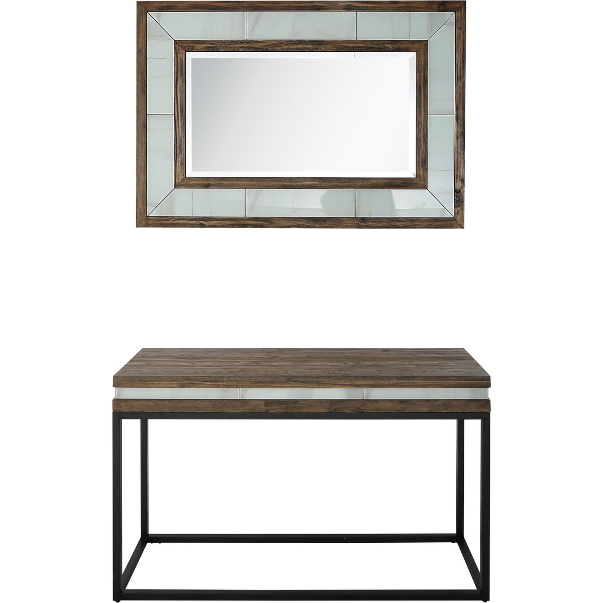  Bailey Wall Mirror and Console Table - Mirror - Bonton