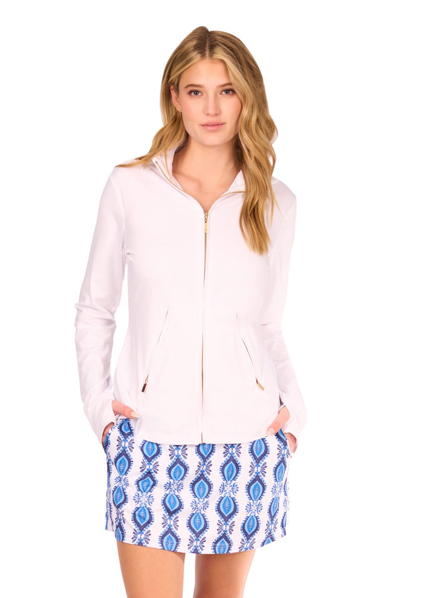  Cabana Life White Athletic Jacket - XS - Bonton