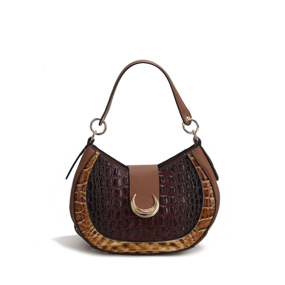  MKF Collection Jain Croc-Embossed Shoulder Bag - Croco Red - Bonton