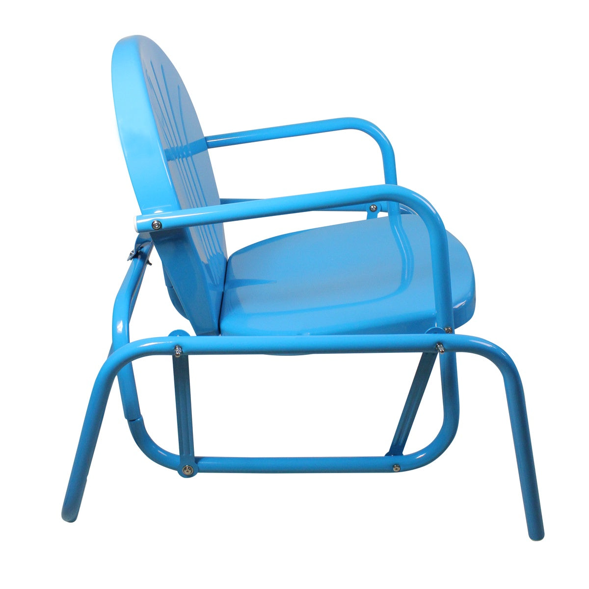  Northlight Outdoor Retro Metal Tulip Glider Patio Chair  Sky Blue - Sky Blue - Bonton