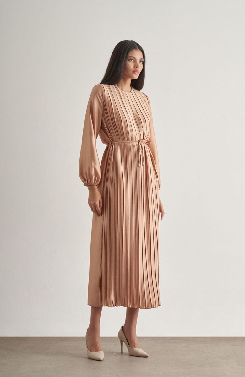  Mizalle Mizalle Maxi Dress - Beige - Bonton