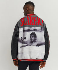 Scarface the World Varsity Jacket - Black and Grey