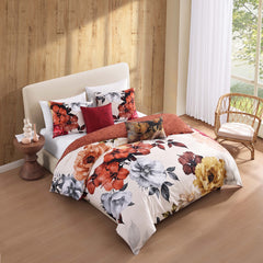 Bebejan Carnelian Flora 5 Piece Reversible Comforter Set