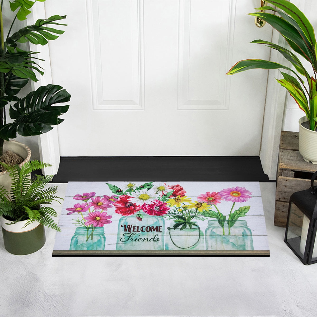  Northlight Welcome Friends Spring Bouquet Doormat 18