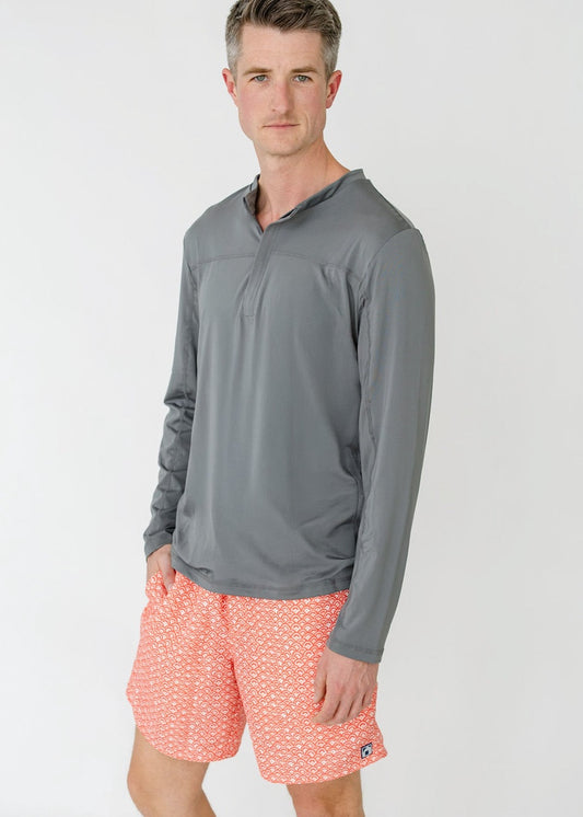 Men's Grey Sport Zip Top