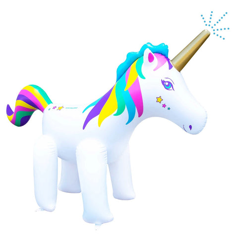Rainbow Unicorn Outdoor Inflatable Lawn Sprinkler - 6'