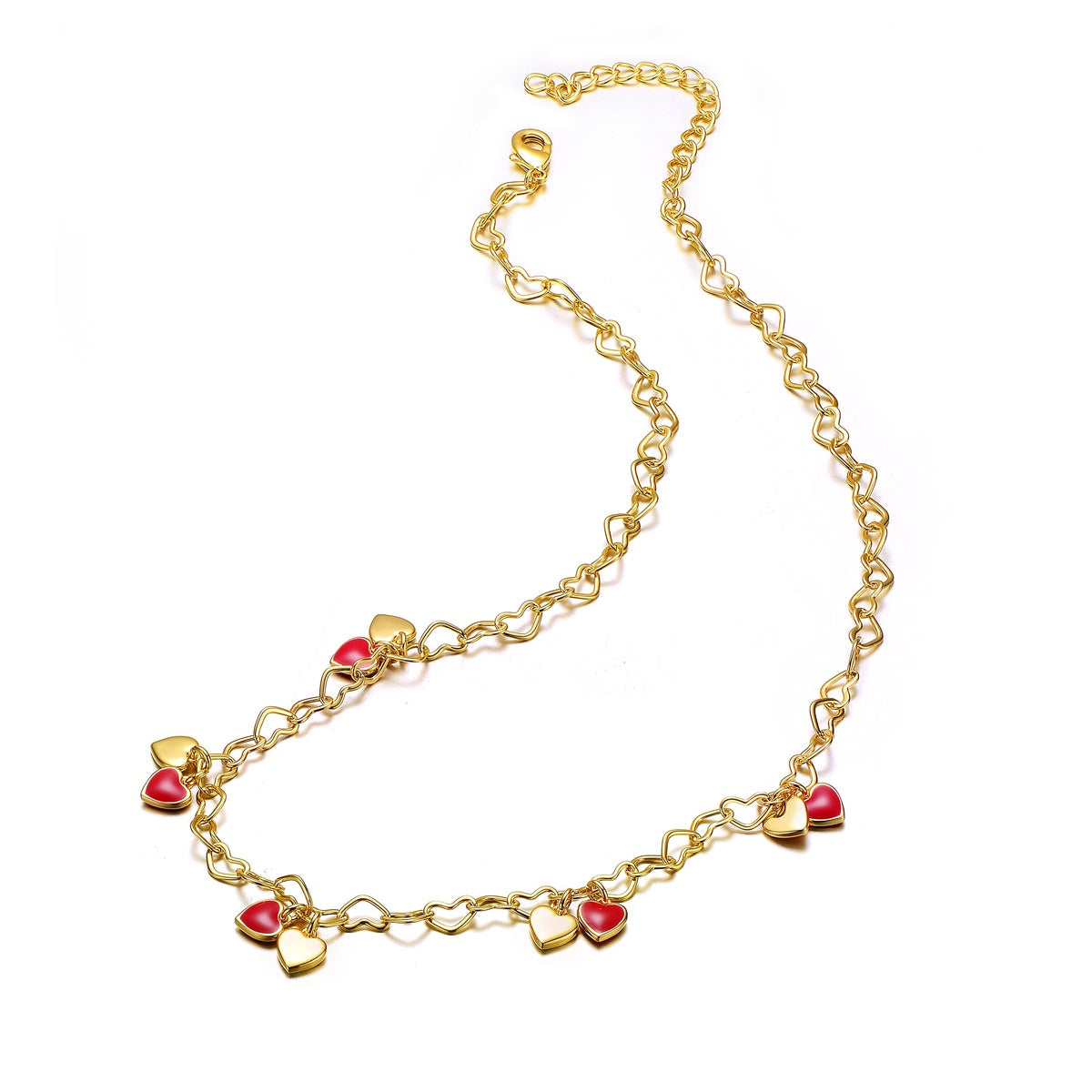  GigiGirl Toddlers/Kids 14k Gold Plated Red Heart Enamel Charm Necklace - Default Title - Bonton