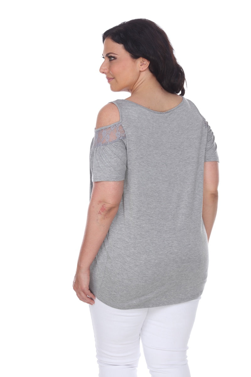  White Mark Plus Size Bexley Tunic Top - 1X - Bonton