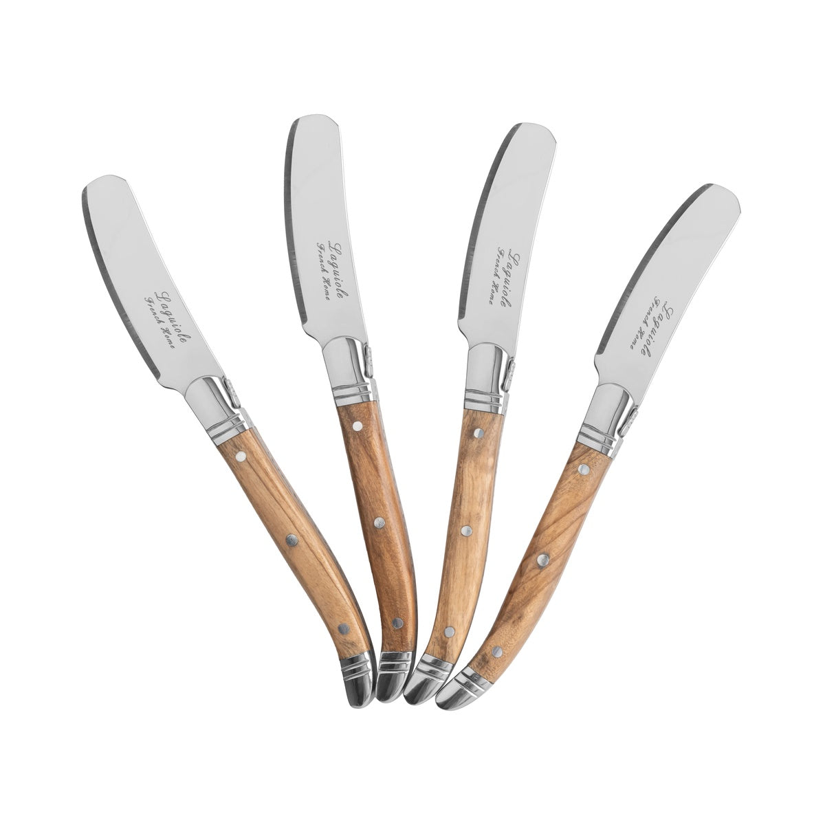  French Home Connoisseur Laguiole Set of 4 Spreaders With Olive Wood Handles - Default Title - Bonton