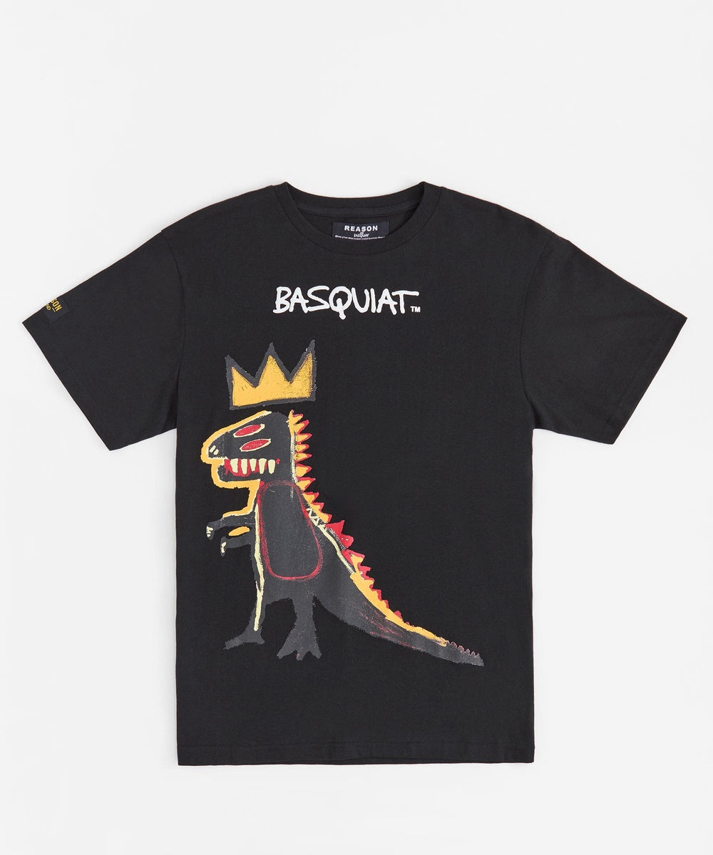  Reason Clothing Basquiat™ Pez Dino Print Tee - Black - BLACK - Bonton