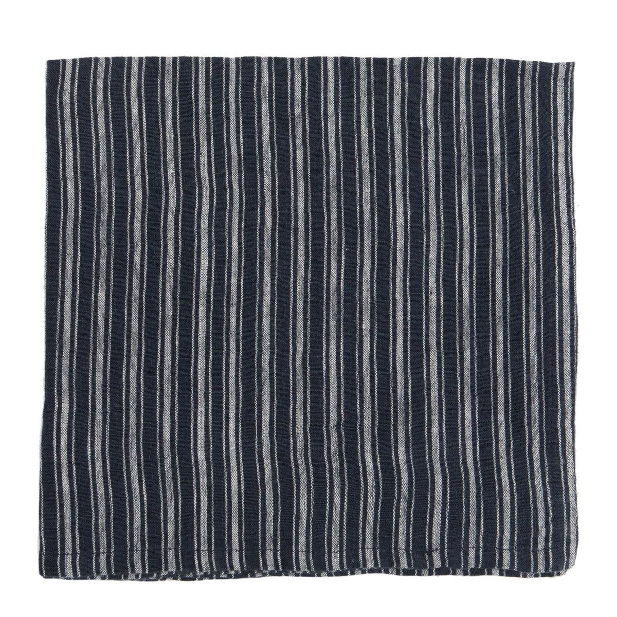  Caravan Boat Stripe Napkins, Set of 4 - Indigo & White - Bonton