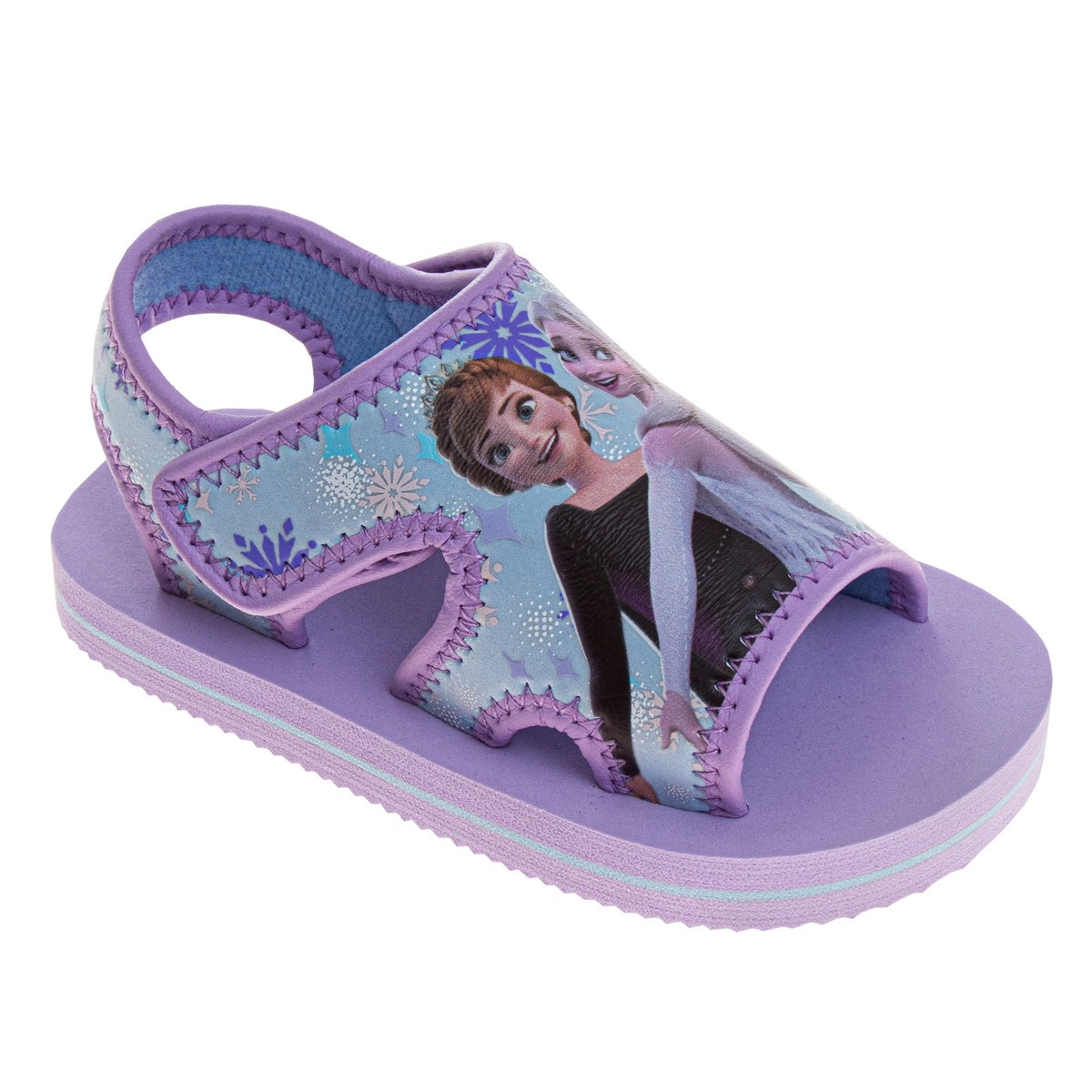  Josmo Disney Frozen Girls' Anna and Elsa Dual Sizes Hook and Loop Sandals (Toddlers) - 5-6 - Bonton