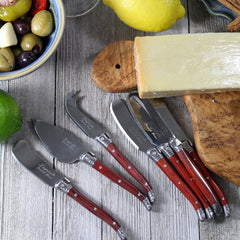 7 Piece Laguiole Pakkawood Cheese Set