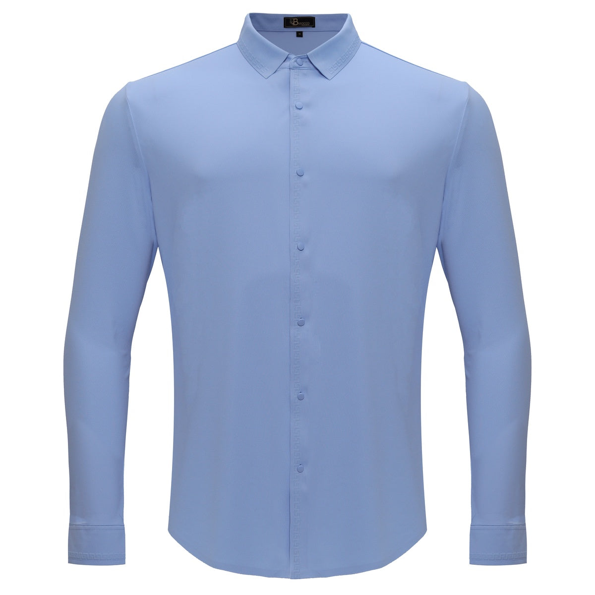  Barocco Olympic Victory Button-Up Shirt SKY BLUE - SKY BLUE - Bonton