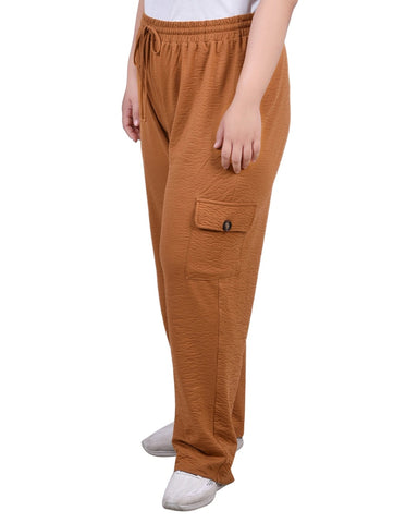 Plus Size Knit Gauze Pants