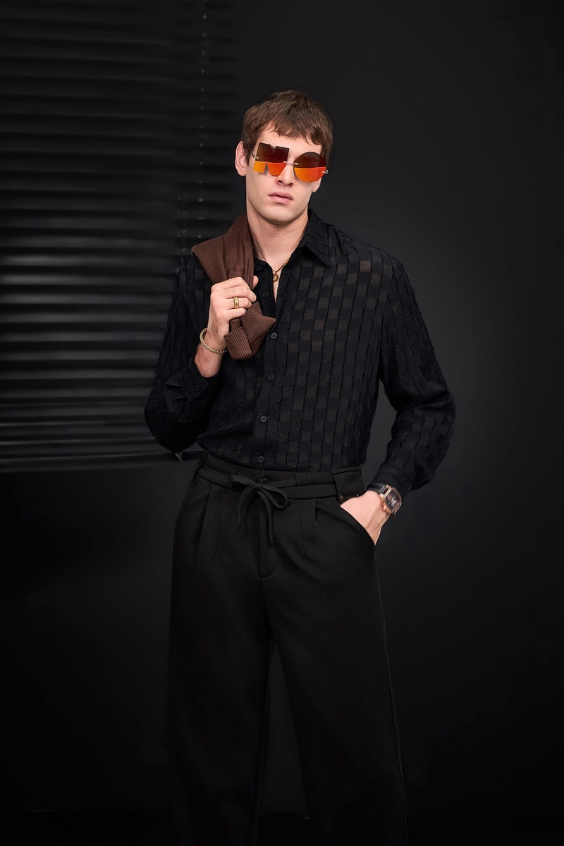  Barocco Solace Pleated Trousers BLACK - BLACK - Bonton