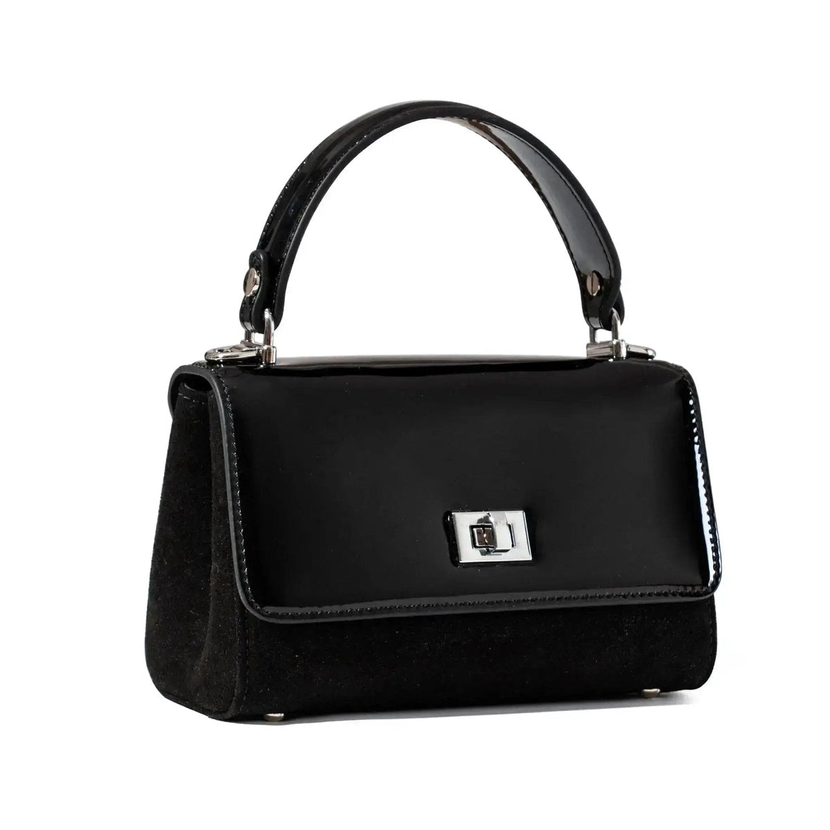  Jurgi Lili Bag - Black Patent & Suede - Black - Bonton