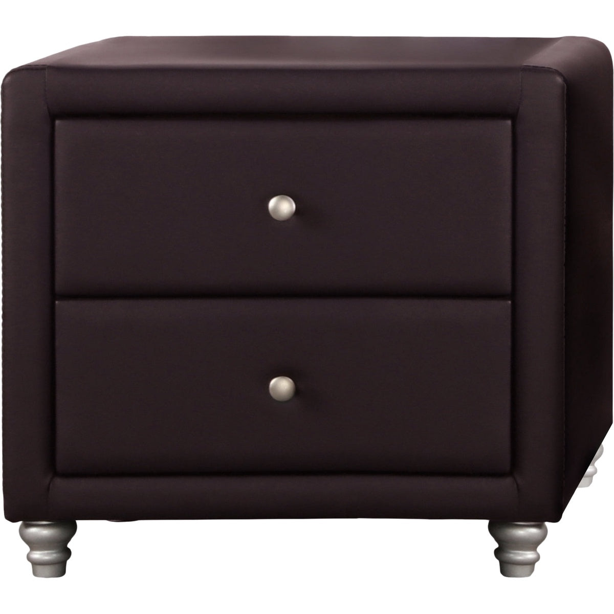  Upholstered Nightstand - Black - Bonton