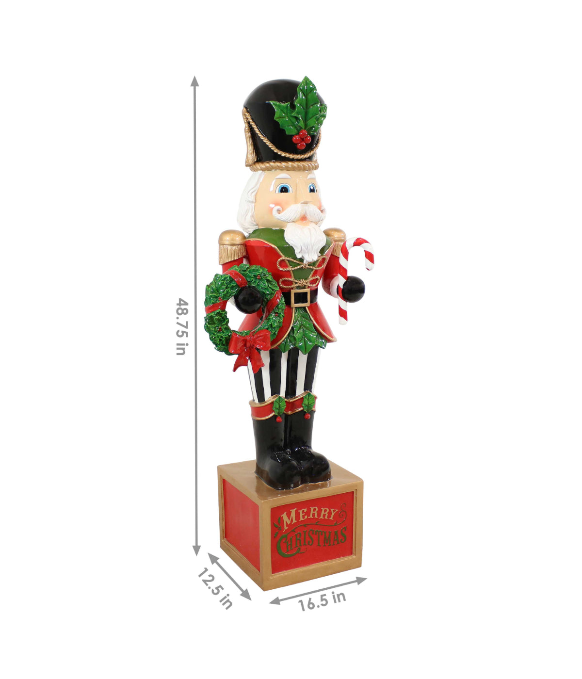  Sunnydaze Decor Karl the Christmas Nutcracker Statue - Red - Bonton