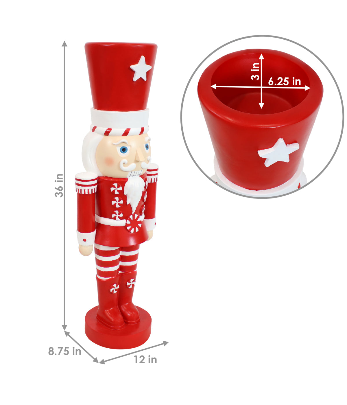  Sunnydaze Decor Alfonso the Noble Large Indoor/Outdoor Christmas Nutcracker Statue - Red - Bonton