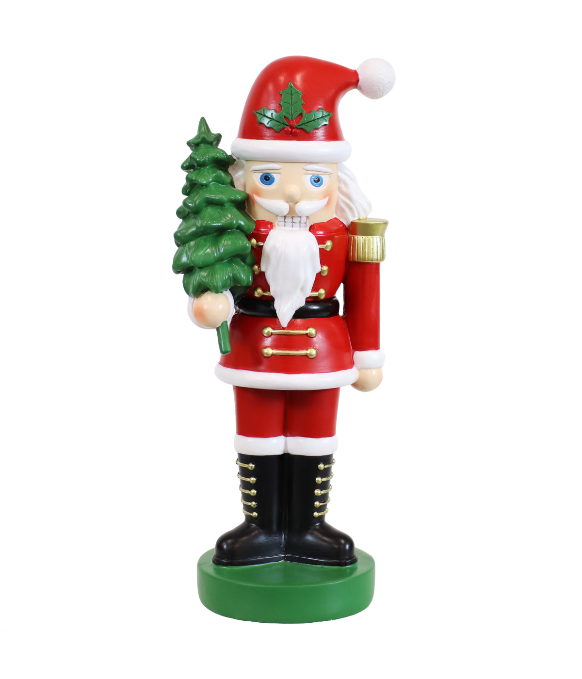  Sunnydaze Decor Small Santa Claus with Tree Christmas Nutcracker Statue - Red - Bonton