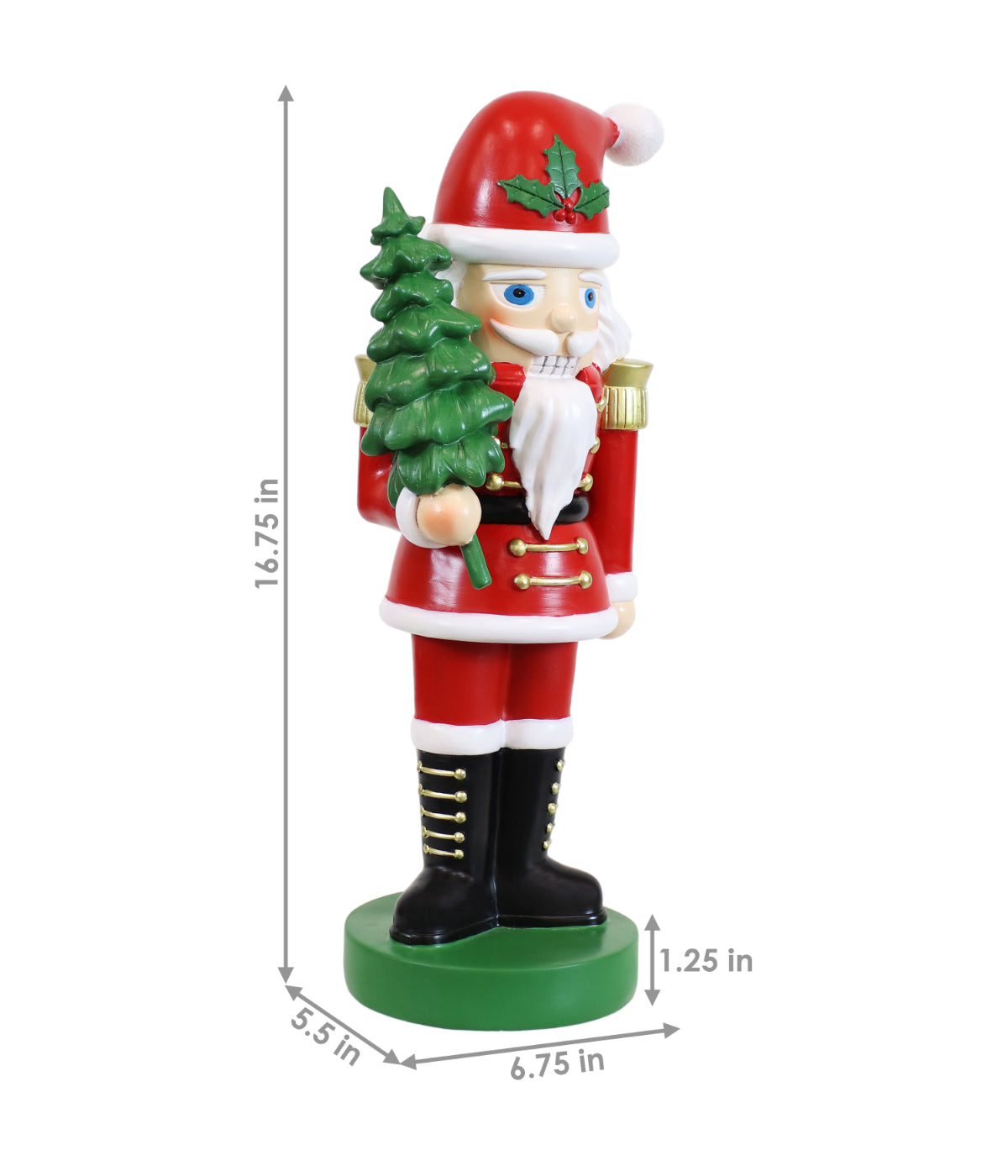  Sunnydaze Decor Small Santa Claus with Tree Christmas Nutcracker Statue - Red - Bonton