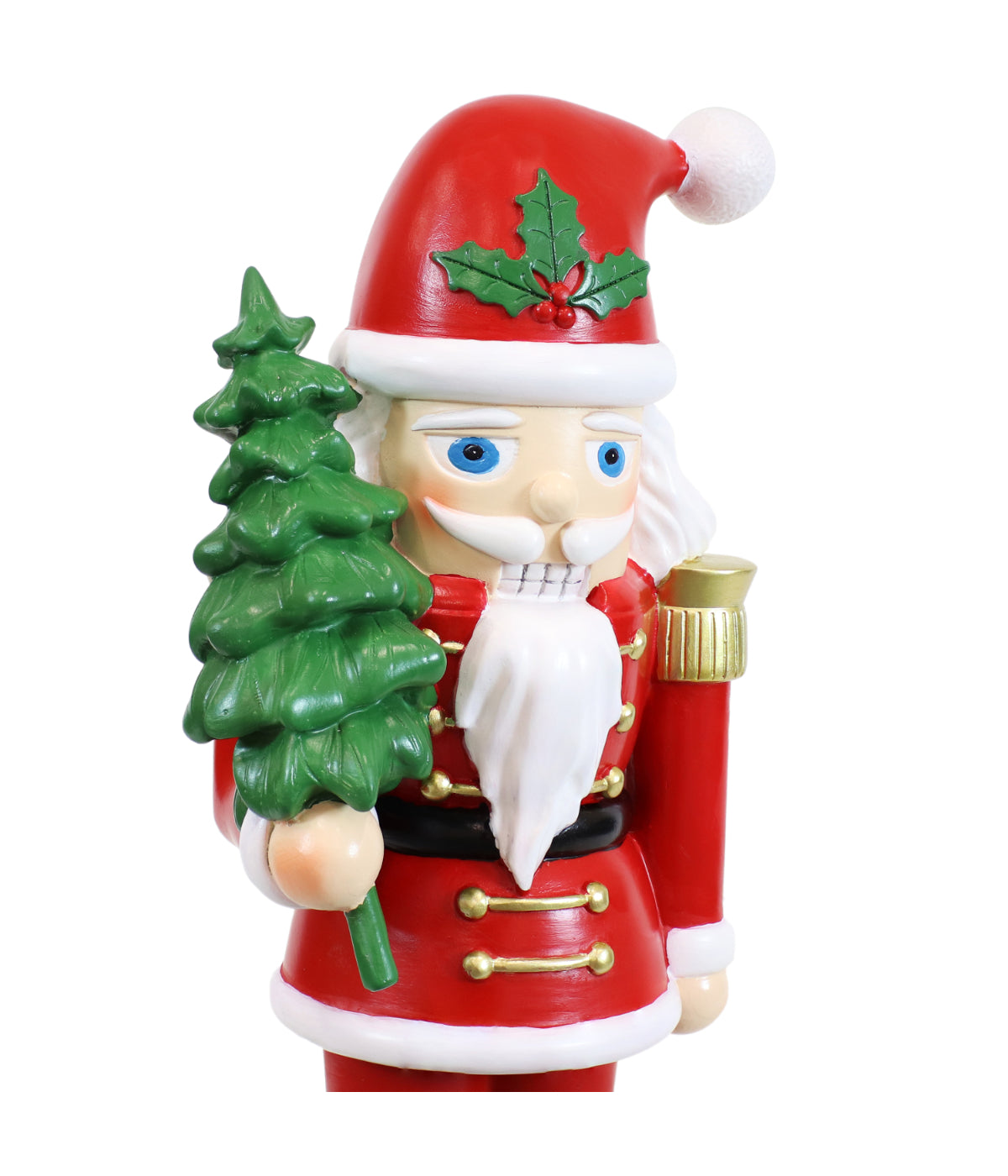  Sunnydaze Decor Small Santa Claus with Tree Christmas Nutcracker Statue - Red - Bonton