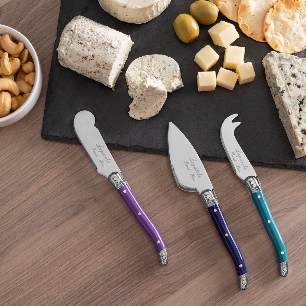  French Home French Home 7-Piece Laguiole Cheese Knives and Spreaders - Plum Rose - Default Title - Bonton