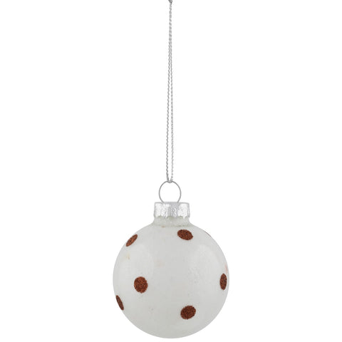 12ct Red and White Glass 3-Finish Christmas Ball Ornaments 1.75" (40mm)