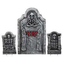 Tombstone RIP Set Outdoor Halloween Decoration - 24pc