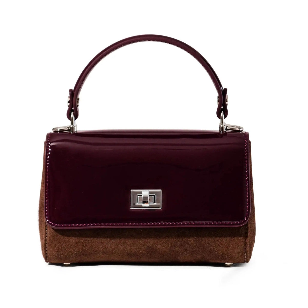  Jurgi Lili Bag - Navy Patent & Suede - Navy - Bonton
