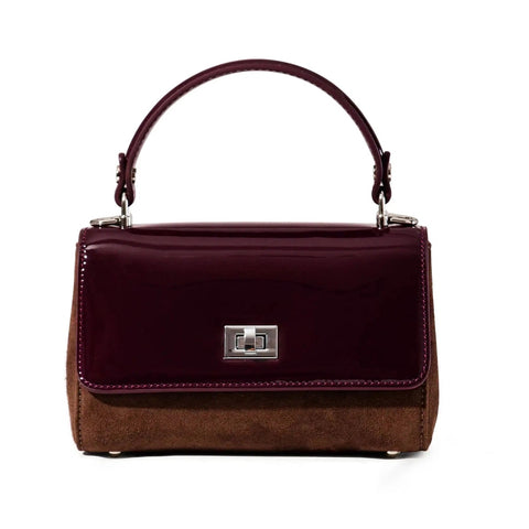 Lili Bag - Navy Patent & Suede